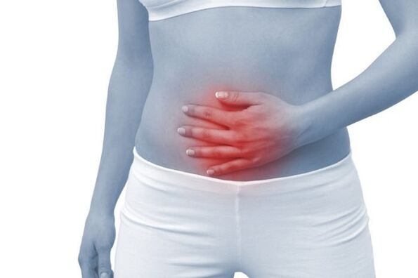pain in the lower abdomen with enlarged pelvic veins
